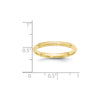 Half Round with Edge Band — 2.5 mm