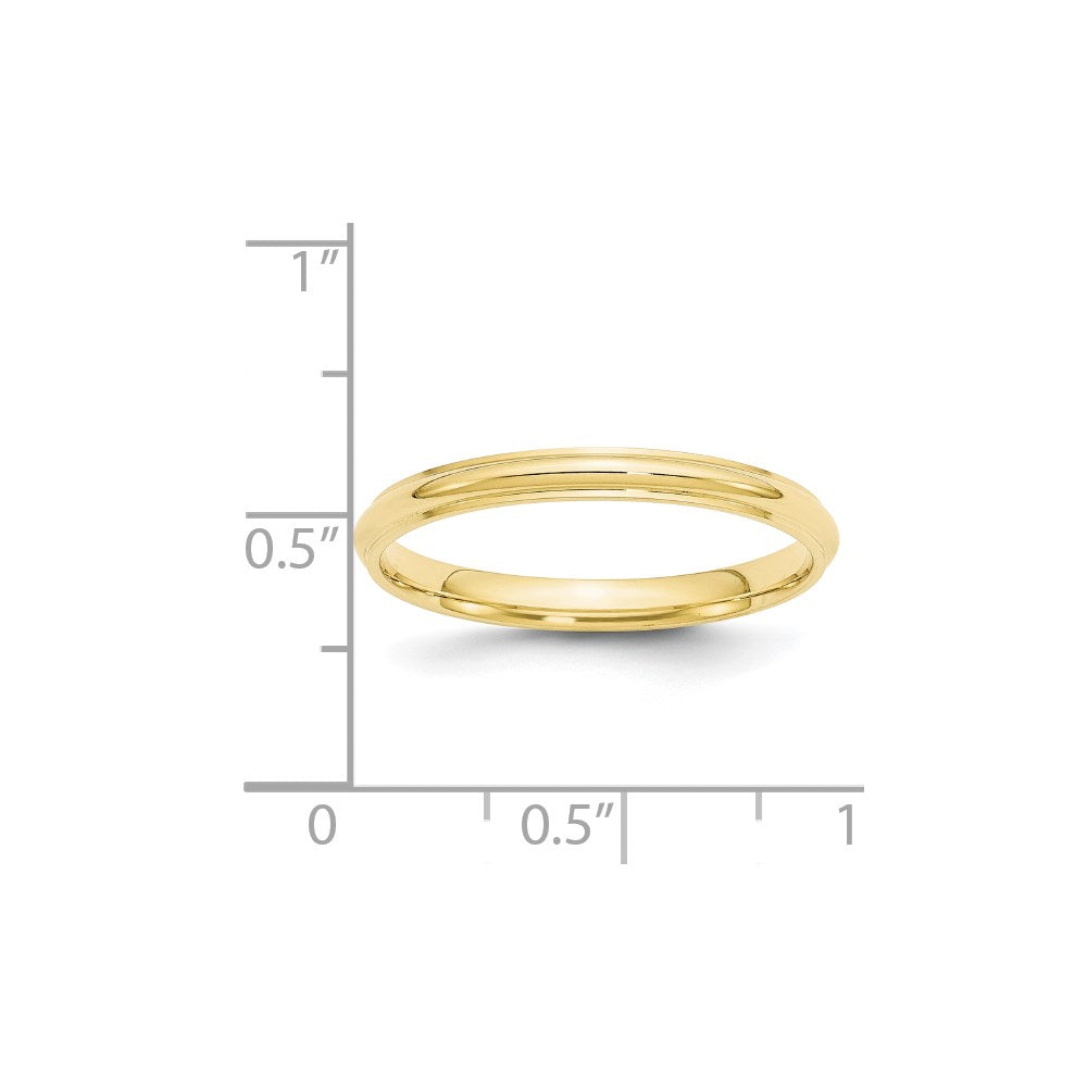 Half Round with Edge Band — 2.5 mm