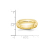 Half Round with Edge Band — 5 mm