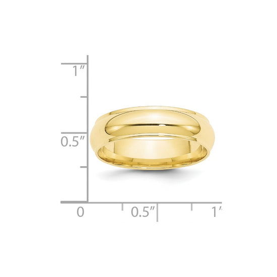 Half Round with Edge Band — 6 mm