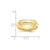 Half Round with Edge Band — 6 mm