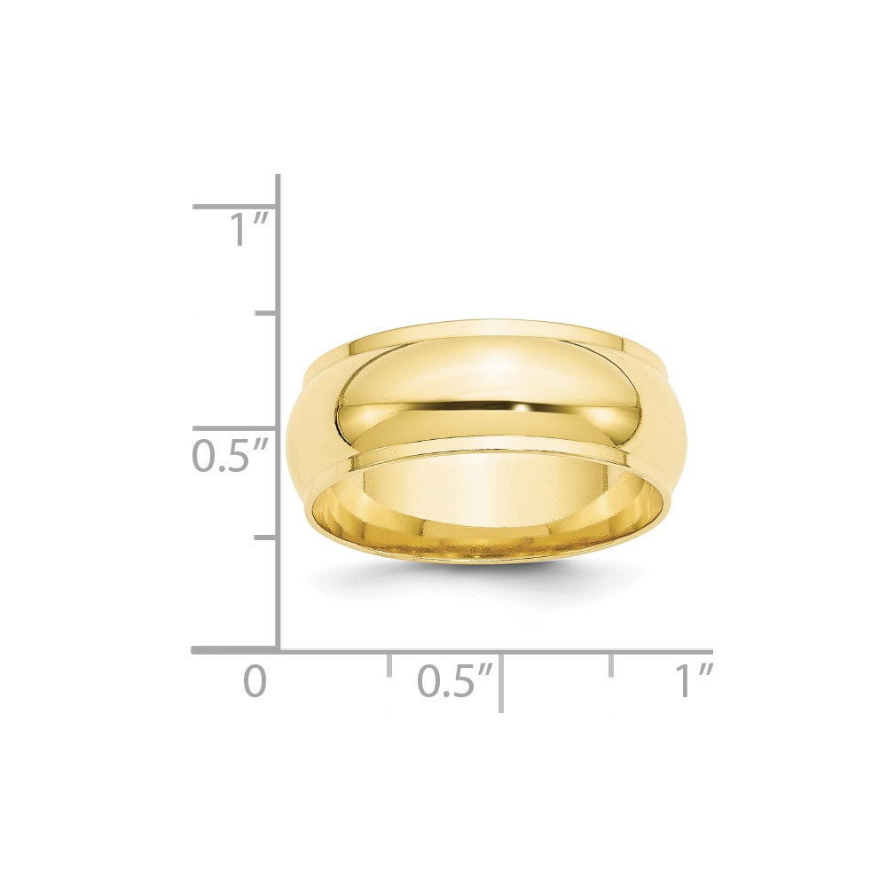 Half Round with Edge Band — 8 mm