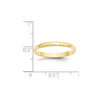 Half Round Lightweight Band — 2.5 mm
