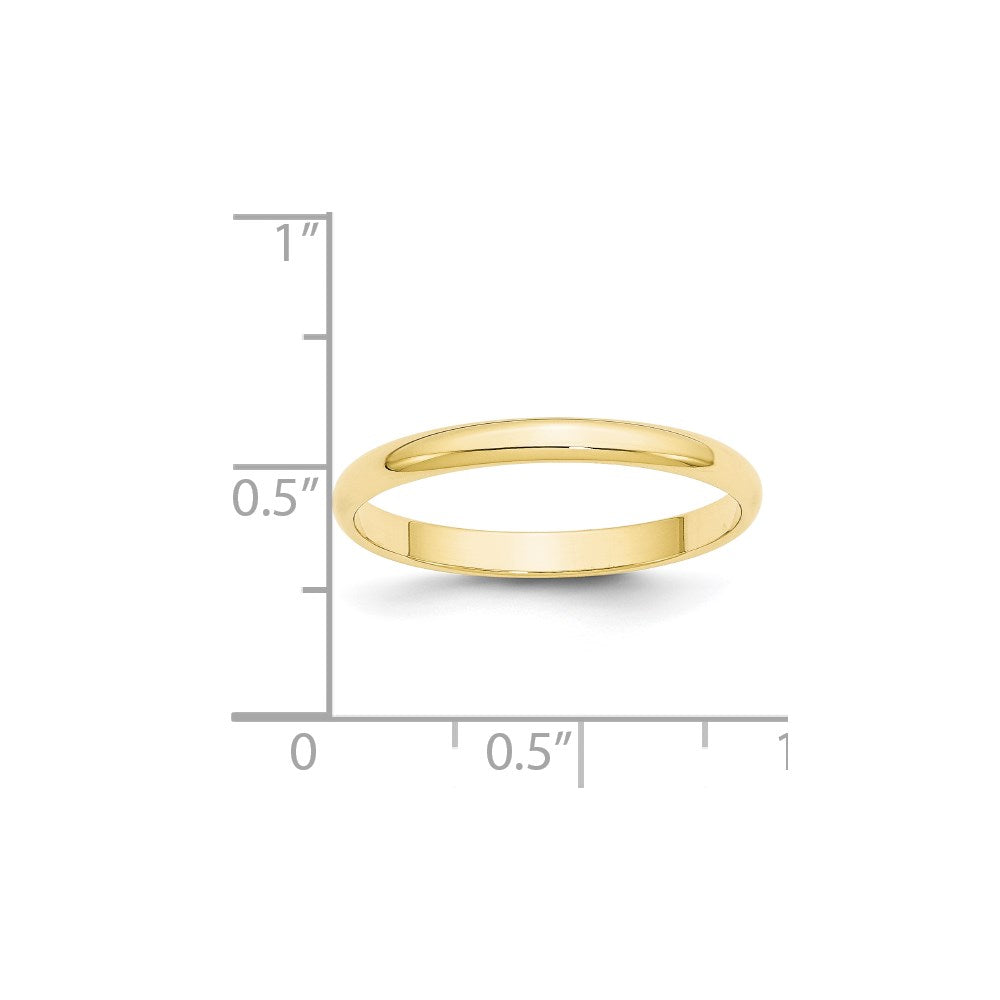 Half Round Lightweight Band — 2.5 mm