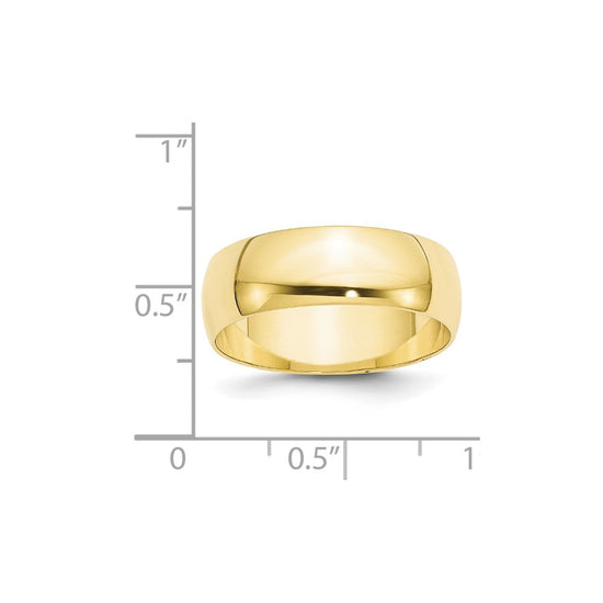 Half Round Lightweight Band — 7 mm