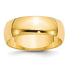 Half Round Lightweight Band — 7 mm