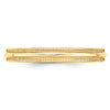 Lightweight Milgrain Half Round Band — 3 mm