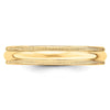 Lightweight Milgrain Half Round Band — 4 mm