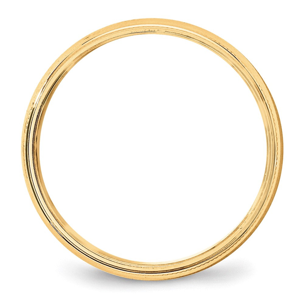 Lightweight Milgrain Half Round Band — 5 mm
