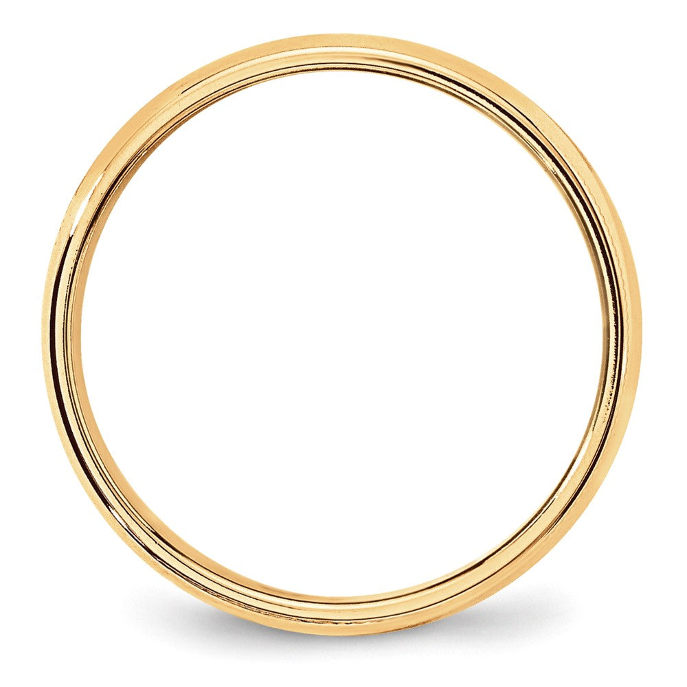 Lightweight Milgrain Half Round Band — 6 mm