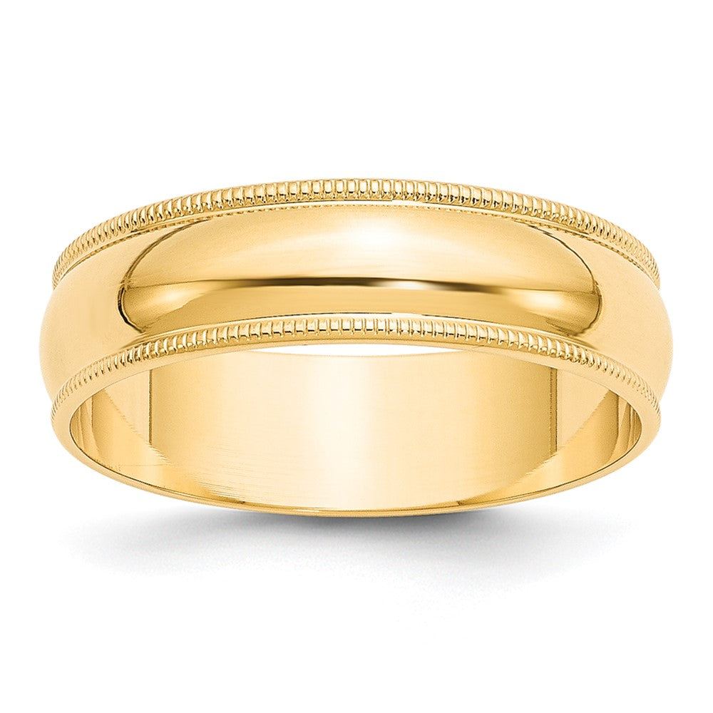 Lightweight Milgrain Half Round Band