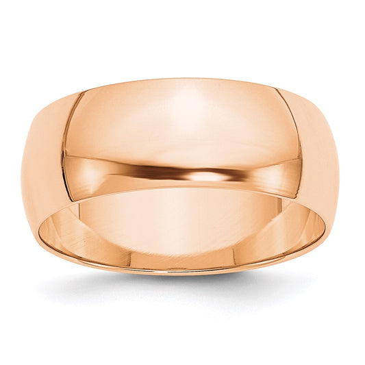 Half Round Lightweight Band — 8 mm