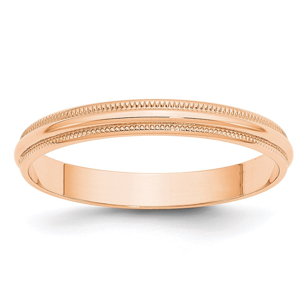 Lightweight Milgrain Half Round Band