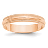 Lightweight Milgrain Half Round Band