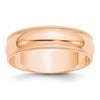 Lightweight Milgrain Half Round Band