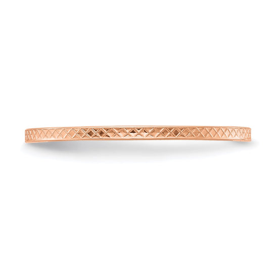 1.2mm Criss-Cross Pattern Stackable Band