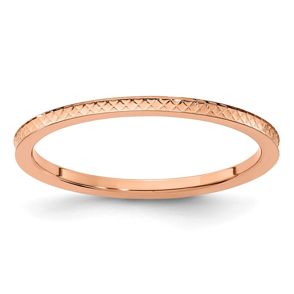 1.2mm Criss-Cross Pattern Stackable Band