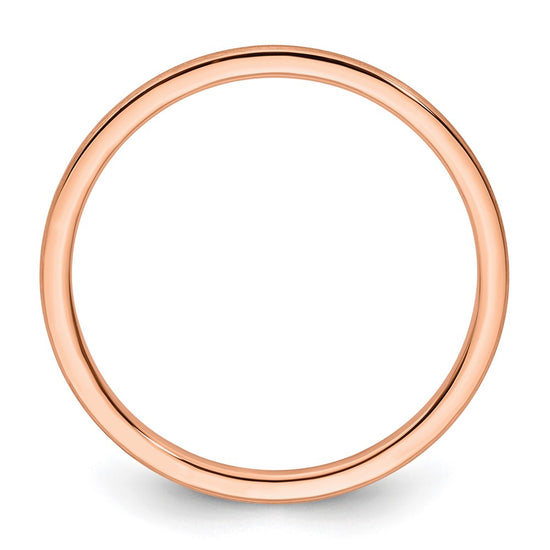 1.2mm Half Round Satin Stackable Band