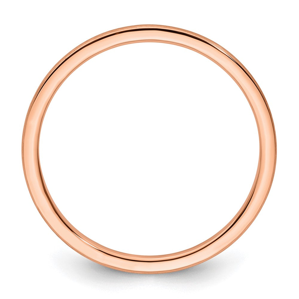 1.2mm Half Round Satin Stackable Band