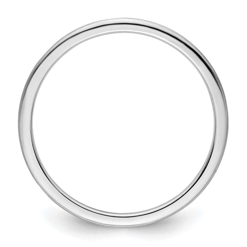 1.2mm Half Round Satin Stackable Band