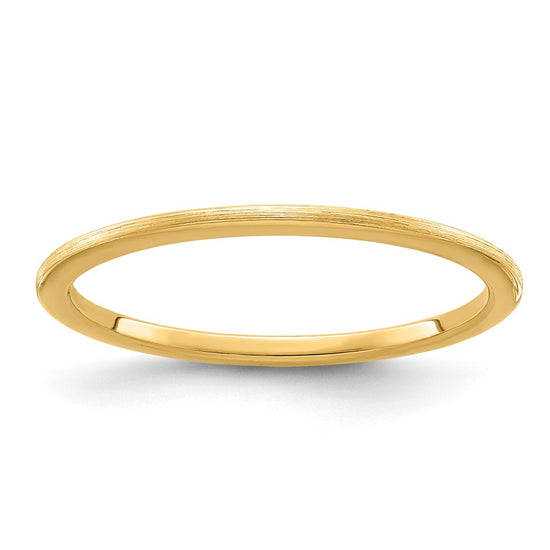 1.2mm Half Round Satin Stackable Band