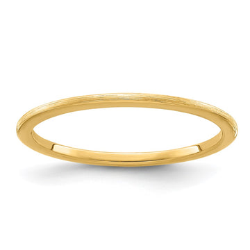 1.2mm Half Round Satin Stackable Band