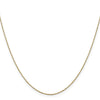 14K 20 inch Carded .5mm Box Link with Spring Ring Clasp Chain