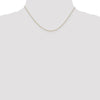 14K 16 inch Carded .5mm Box Link with Spring Ring Clasp Chain