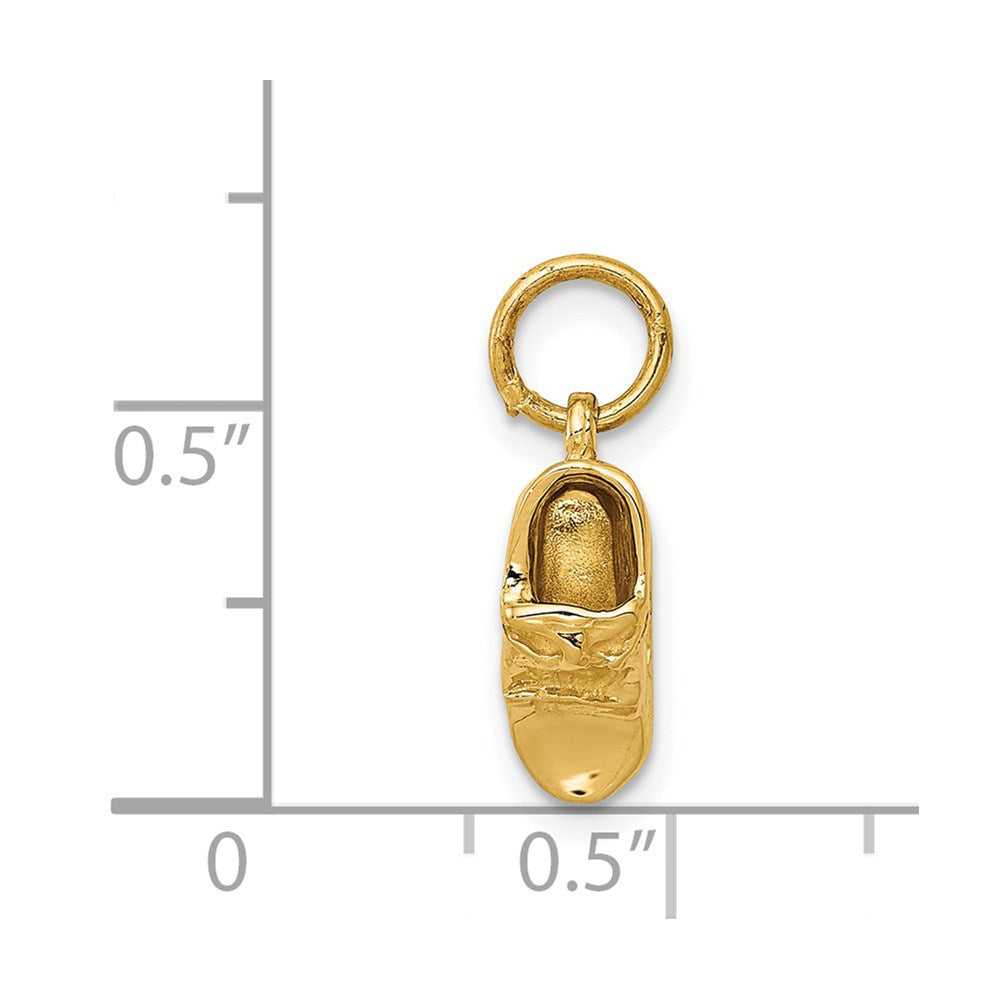 14k  3-D Single Baby Shoe Charm