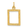 14k Fancy Border 17x13mm Picture Frame Pendant