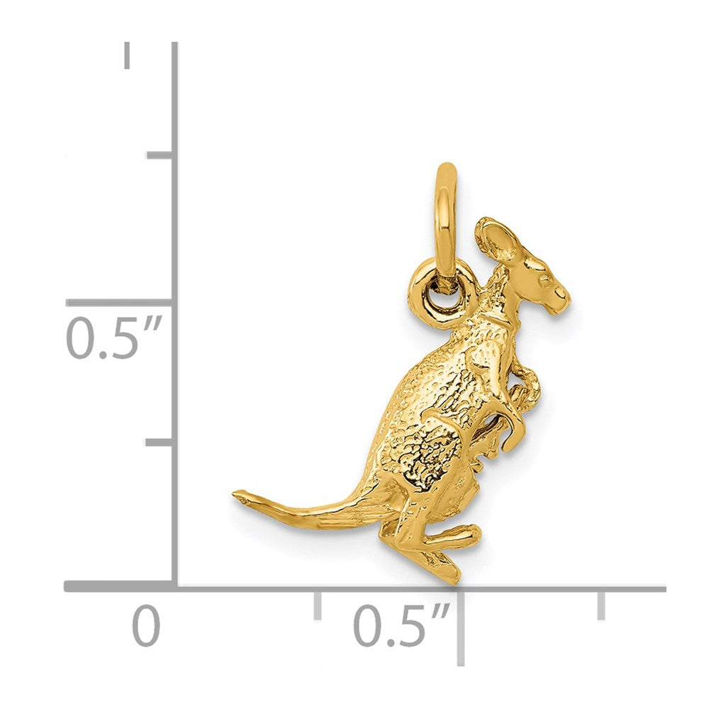 14k 3-D Kangaroo with Joey Charm