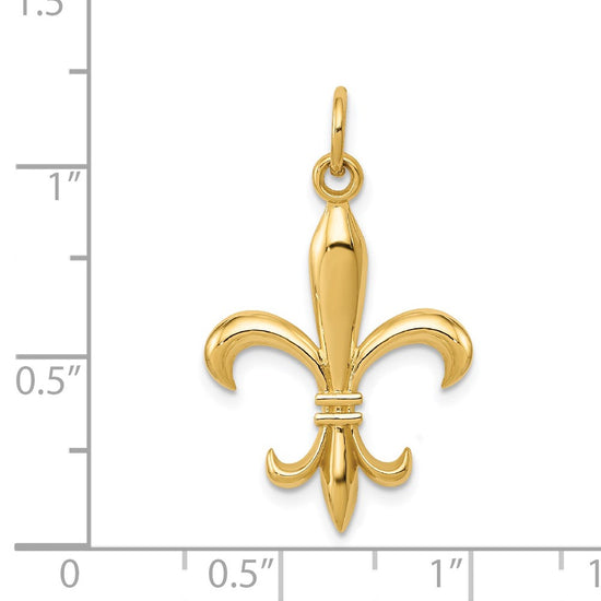 Gold Polished Flue de lis Pendants