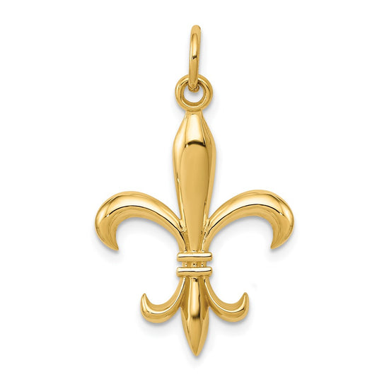 Gold Polished Flue de lis Pendants