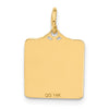 14k Enameled Blue Engravable BIRTH CERTIFICATE Charm