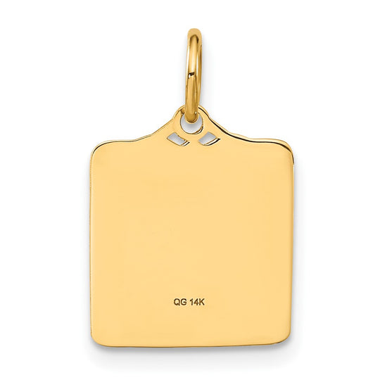 Gold Polished Birth Certificate Pendants