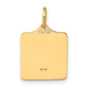 Gold Polished Birth Certificate Pendants