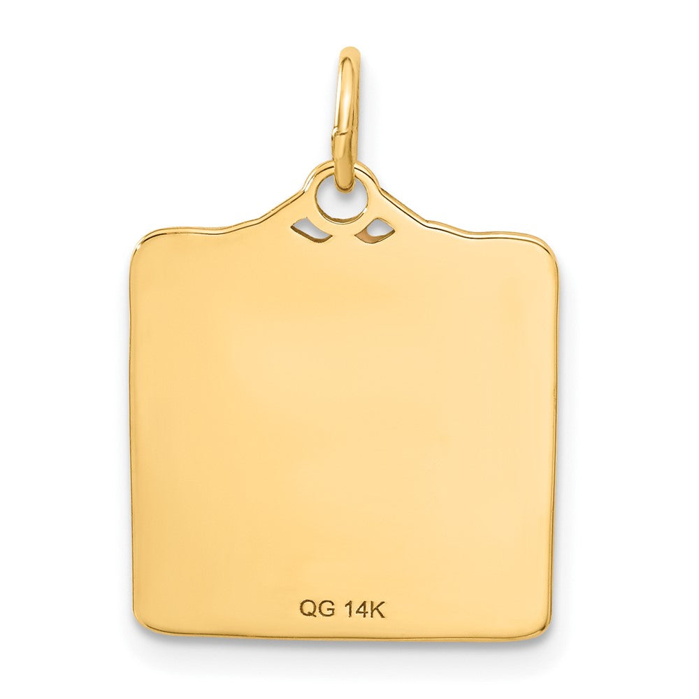 Gold Polished Birth Certificate Pendants