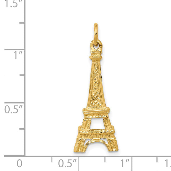 Gold Polished Eiffel Tower Pendants