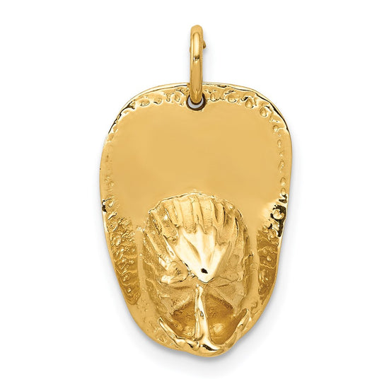 14k 3-D Large Firemans Helmet Charm
