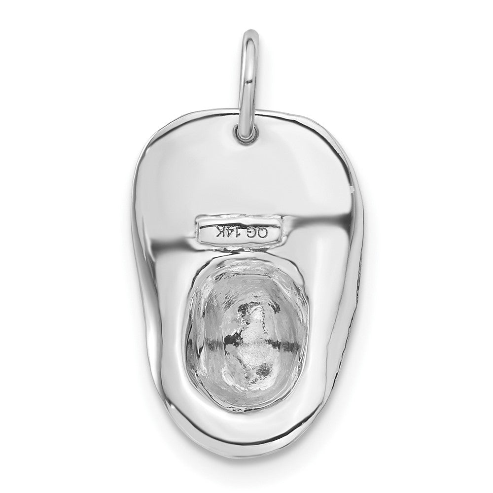 14k White Gold 3-D Large Firemans Helmet Charm