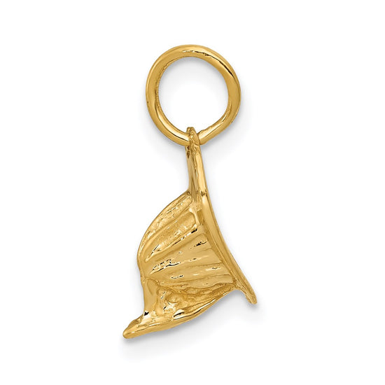 14k  3-D Firemans Helmet Charm