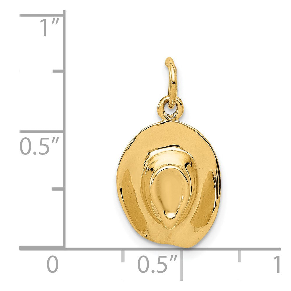 14k 3-D Cowboy Hat Charm