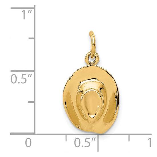 14k 3-D Cowboy Hat Charm