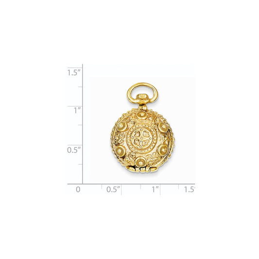 14k Vintage Fancy Domed 20mm Round Locket