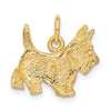 14k Ruby Eye Scottie Dog Charm