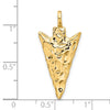 Gold Polished Arrow Pendants