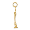14K 3-D Menorah and Star of David Charm