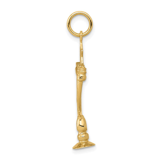 14K 3-D Menorah and Star of David Charm