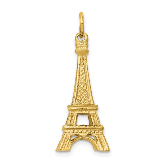 Gold Polished Eiffel Tower Pendants