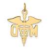 14k Large M.D. Caduceus Charm